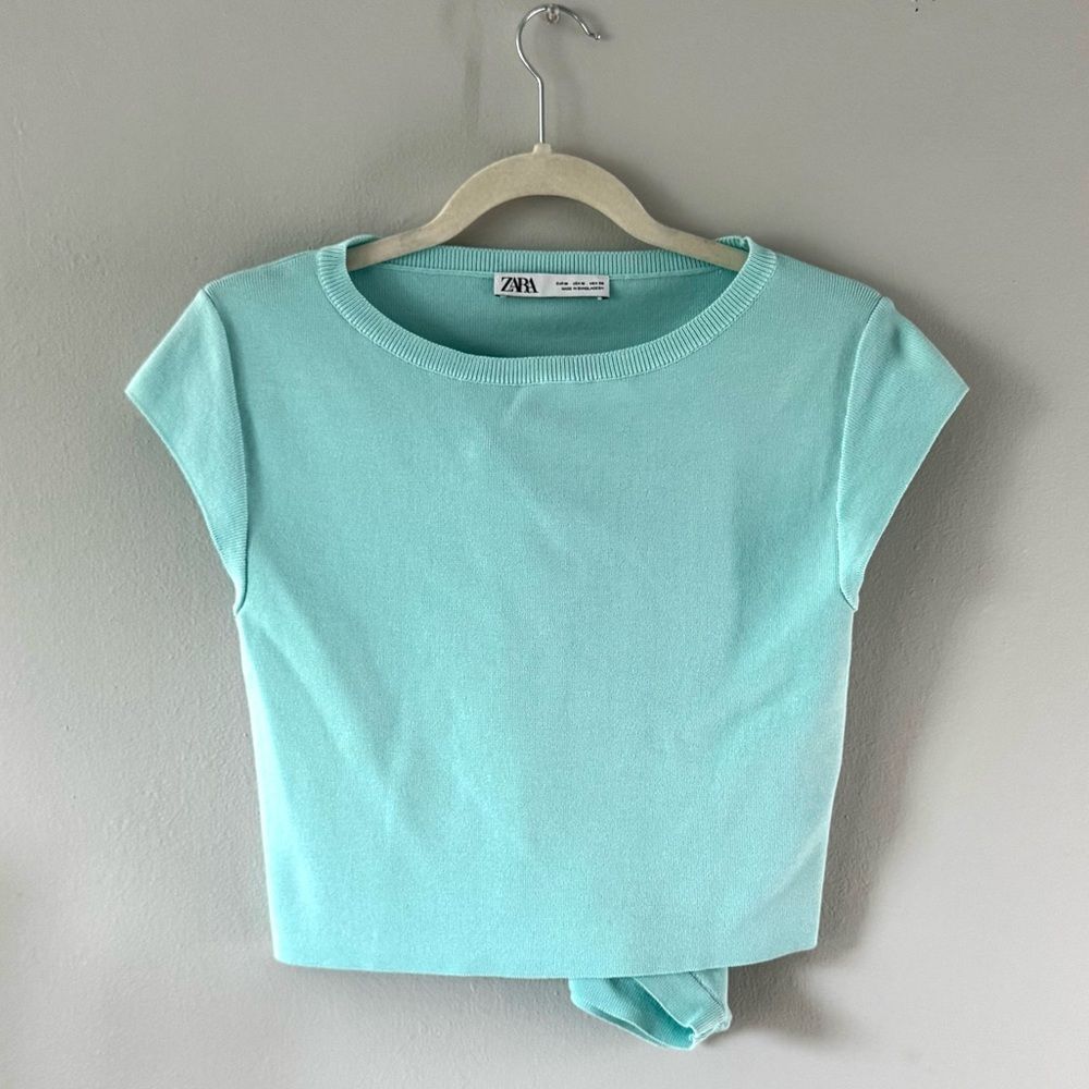 ⭕️ ZARA 2 Piece Set | Top Shorts Turquoise Medium NEW